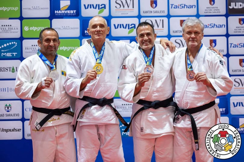 Argint pentru Republica Moldova la Mondialul de Judo pentru Veterani. Muhtar Murtazaliev a urcat pe podium la Sarajevo